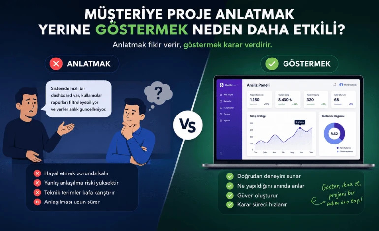 Müşteriye Proje Anlatmak Yerine Göstermek Neden Daha Etkilidir?