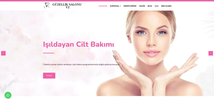 Güzellik Salonu & Kuaför Web Sitesi Scripti | v2